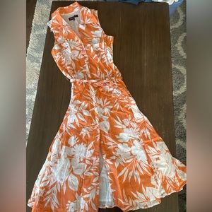 Jones New York Women's Orange and White Dress